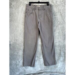 Blue Mountain Mens Gray Cotton Casual Pants Size 32x32